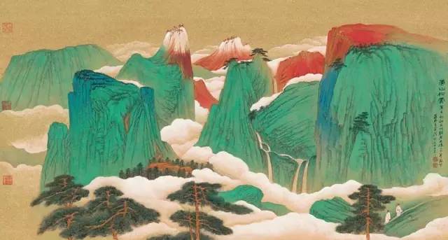 画树要点夹相参,浅绛中着一二青绿夹叶,或红树一株,更觉得有趣.