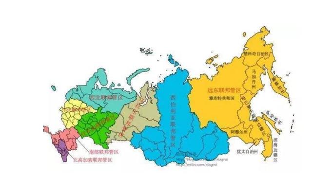 西伯利亚联邦管区地图图片