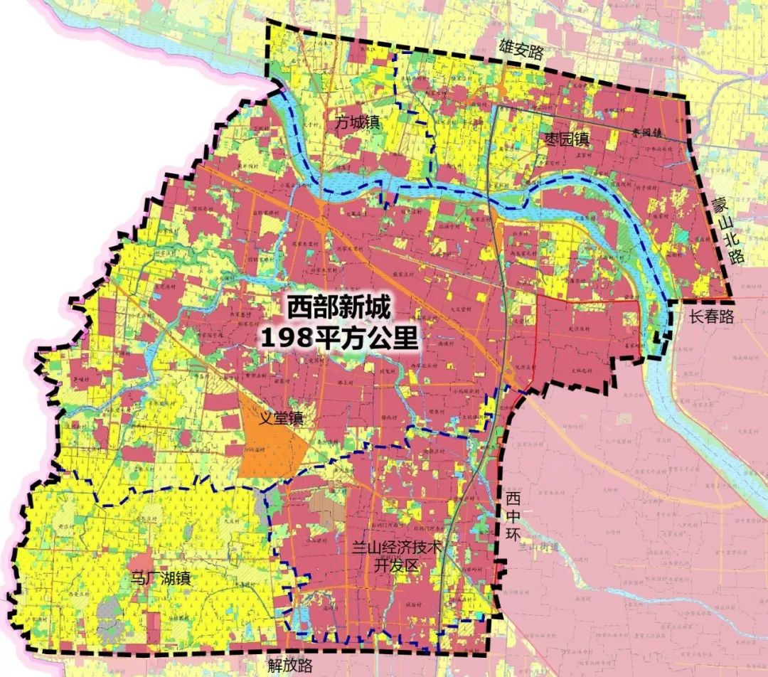 西部新城发展规划范围示意