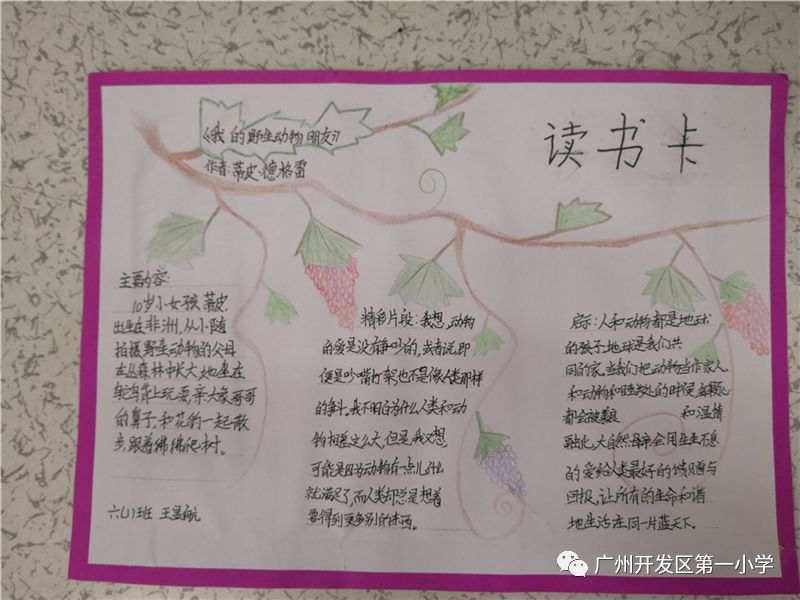 好书进校园之科学读书卡制作大赛广州开发区第一小学2019年第三届校园