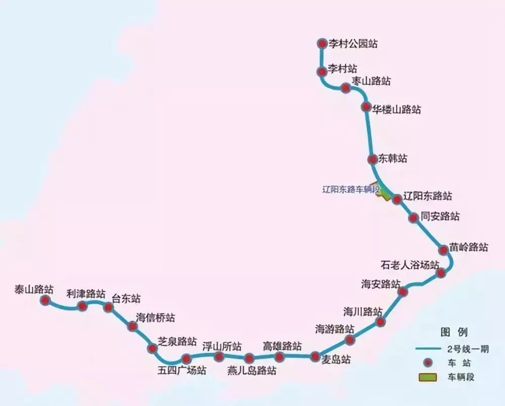 青岛隧道2号线线路图图片