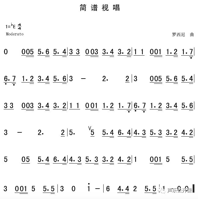 5月3日 | 每天一條簡譜視唱(聲樂愛好者專用)