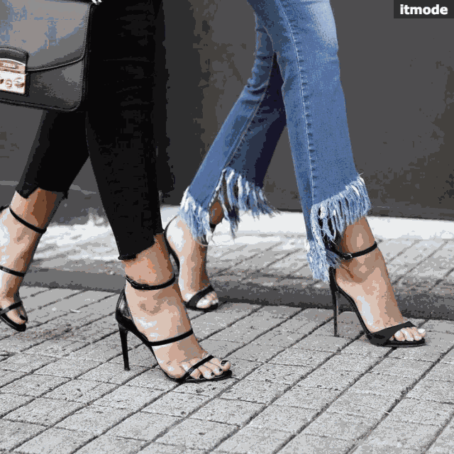 牛仔裤 高跟鞋,美得不要太过分!