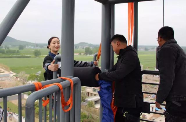 运行高度46米弹跳高度42米永城芒砀山的蹦极你敢跳吗