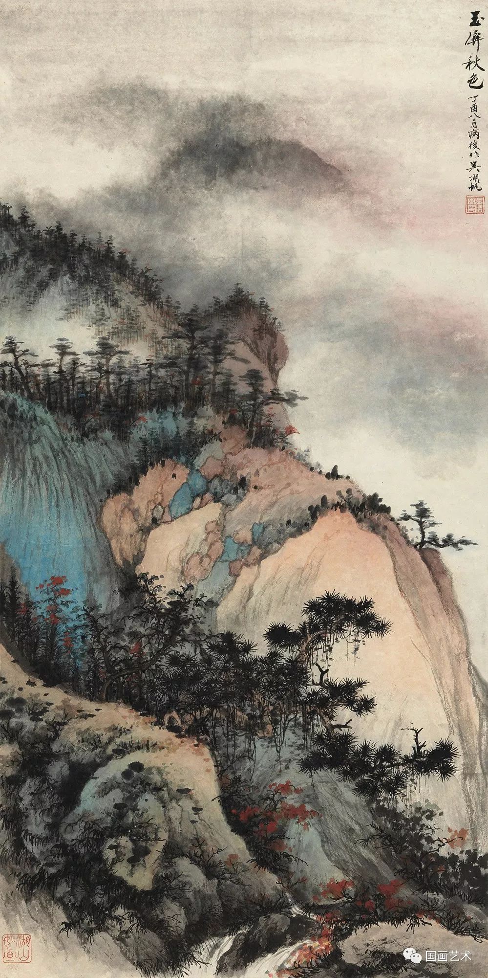 书画界吴湖帆山水画设色风格