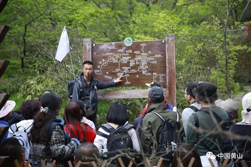 导游为游客讲解路线(王淑鑫 摄)
