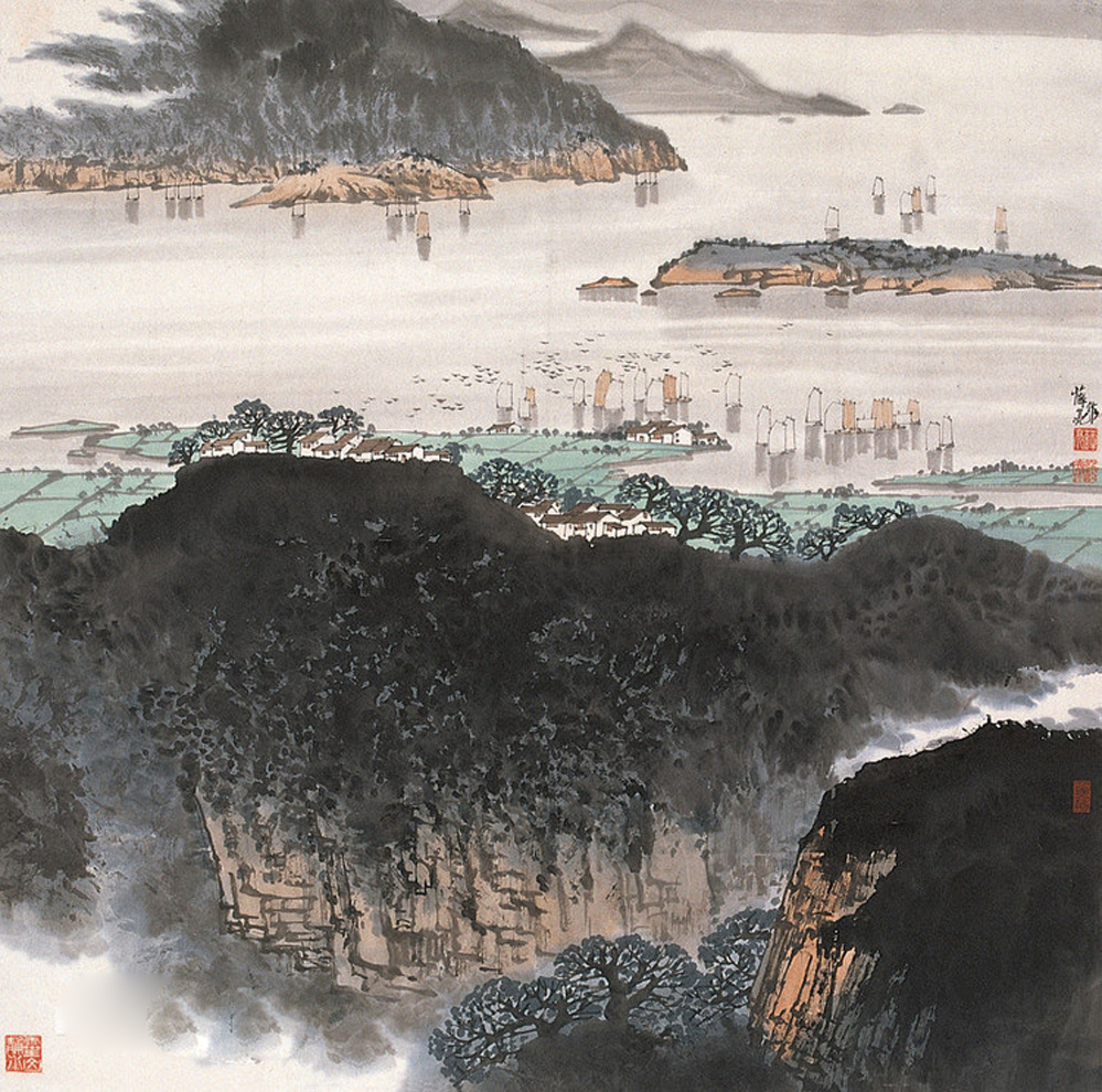 薛亮画家《梦幻山水人语喧》