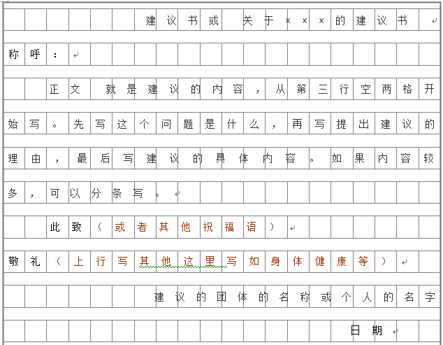 寫信件,讀後感,建議書,表揚稿等格式及技巧大全