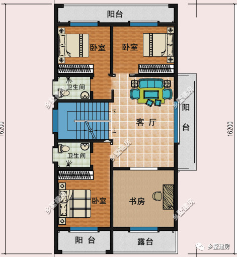 農村自建房開間小怎麼辦這款三層別墅即可滿足你的需求