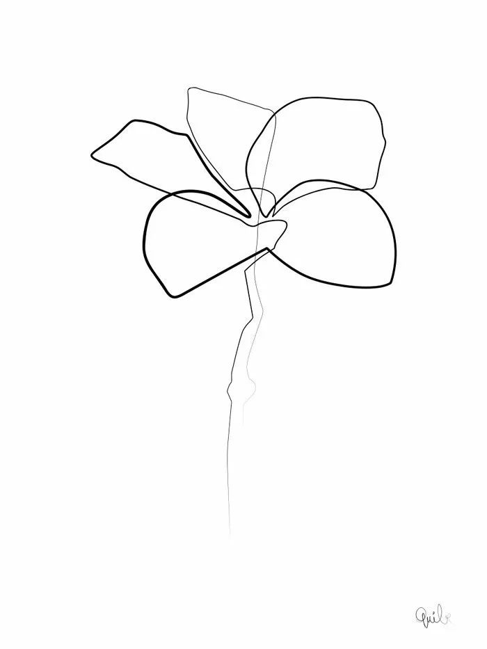 画一幅画只用一根线,极简美才是真的美!