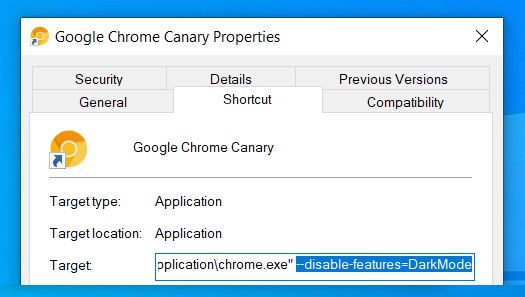 如何禁用新版Chrome的Dark主题