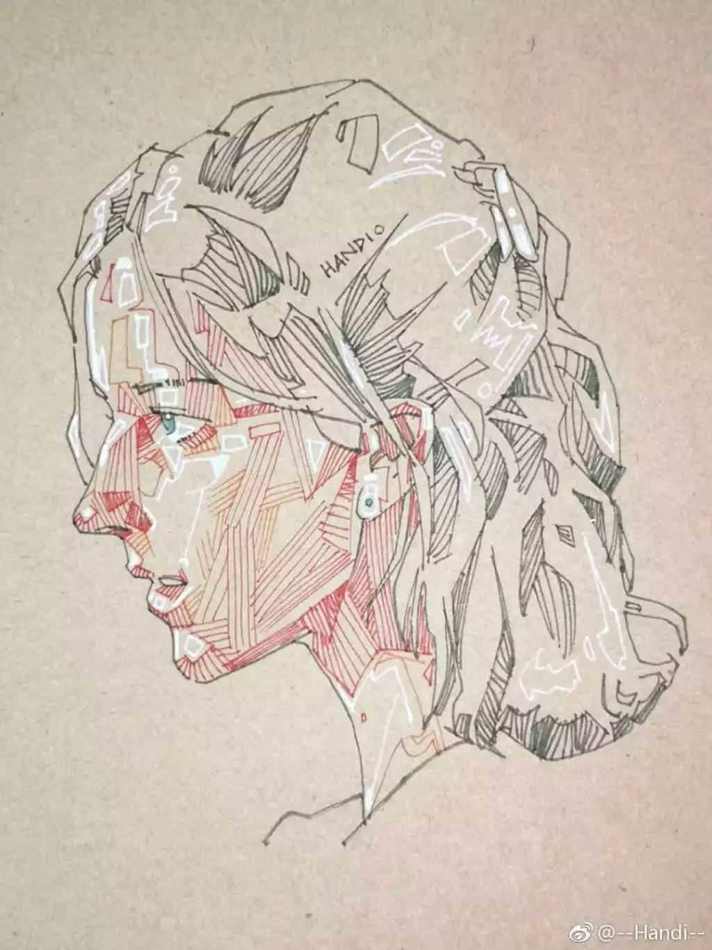 三位大神的线性素描让人望尘莫及