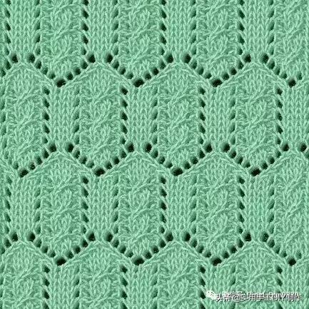 棒针图解46款镂空图案针织花样图解