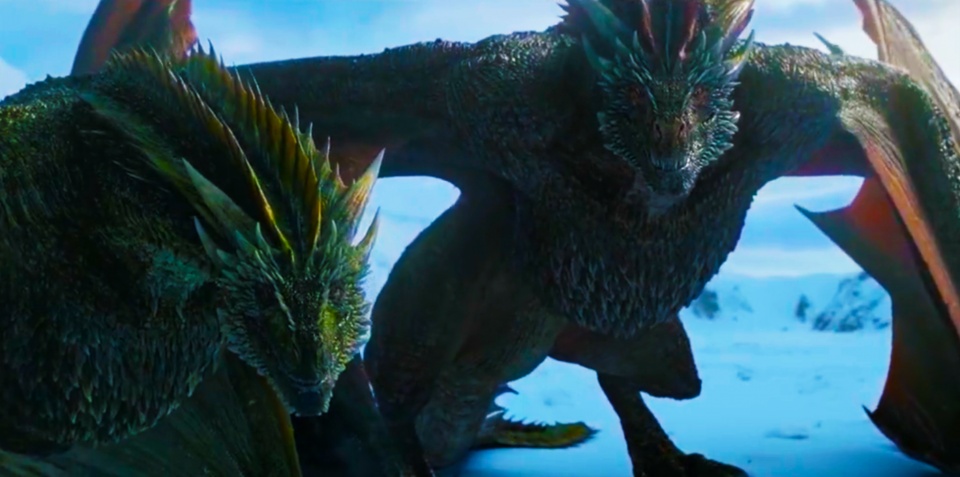 67当然想象一下还是可以的,最后两条巨龙也带着雪诺和龙母来到了一