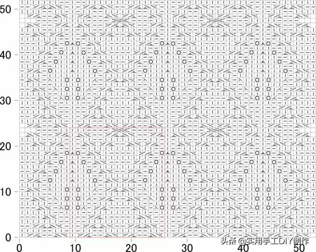 棒针图解46款镂空图案针织花样图解