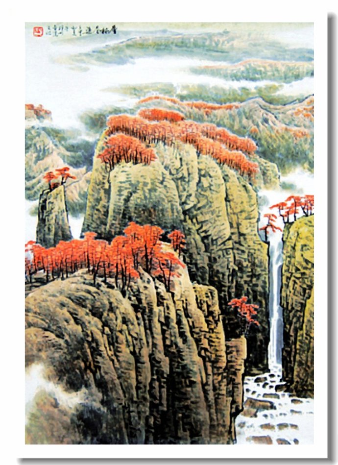 空灵飘逸中国画家王天佑山水画作品赏析