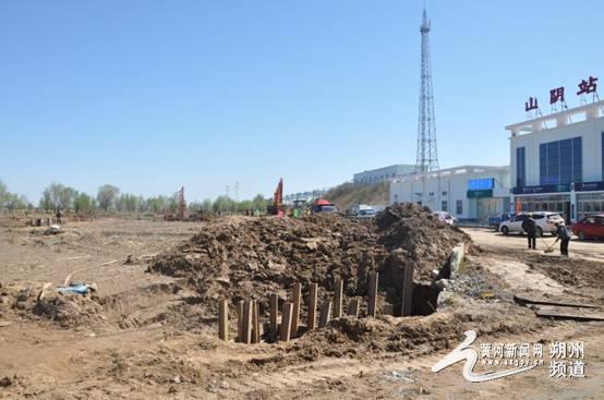 韩原线山阴站有序施工迎接"和谐号"
