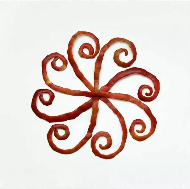 一会儿排成卐字形……苹果皮君,你辛苦了这家伙专找吃的下手,估计小