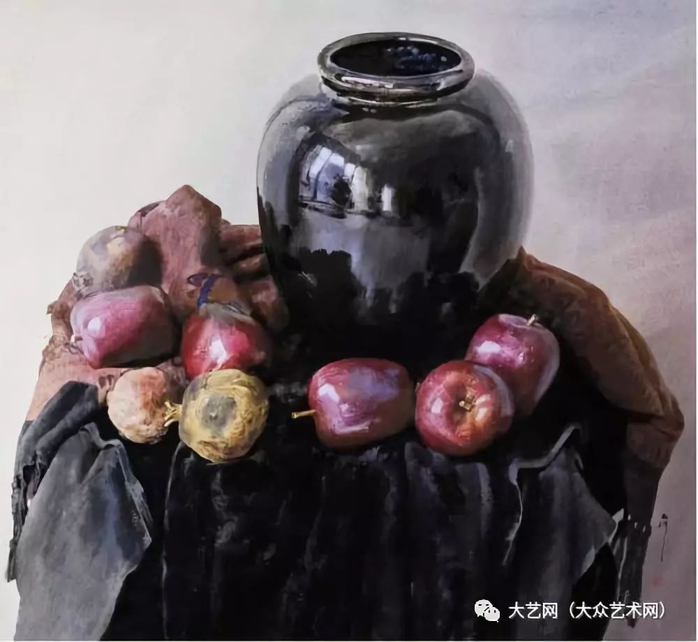 中国水彩画家,湖北美术学院教授刘寿祥水彩静物,风景画作品