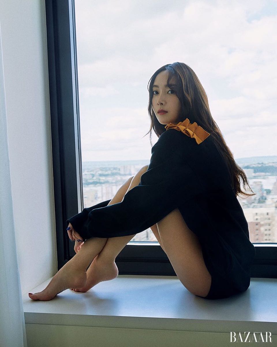 原创库里在韩国头号女粉面容姣好双腿修长少女时代核心成员