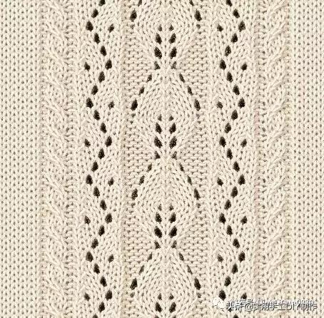 棒针图解46款镂空图案针织花样图解