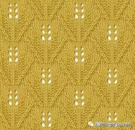 棒针图解46款镂空图案针织花样图解
