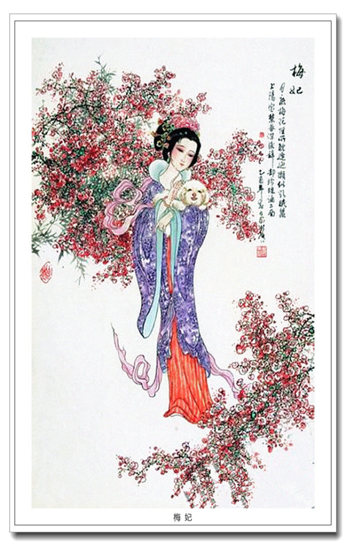 意象雅秀中国画家郑家声古典仕女画作品赏析