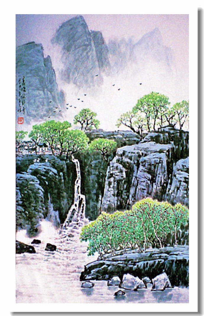 空灵飘逸中国画家王天佑山水画作品赏析