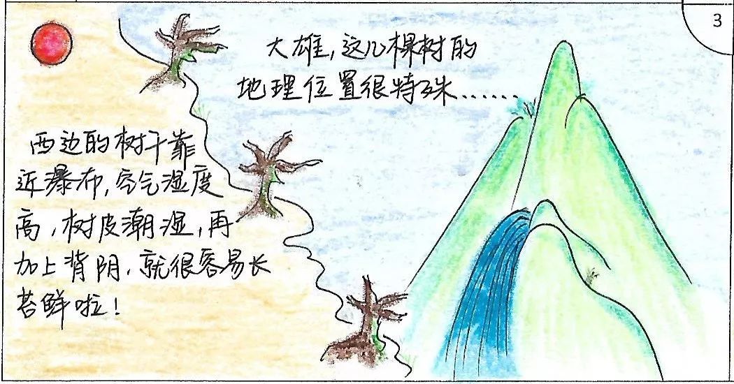 七年级地理四格漫画图片