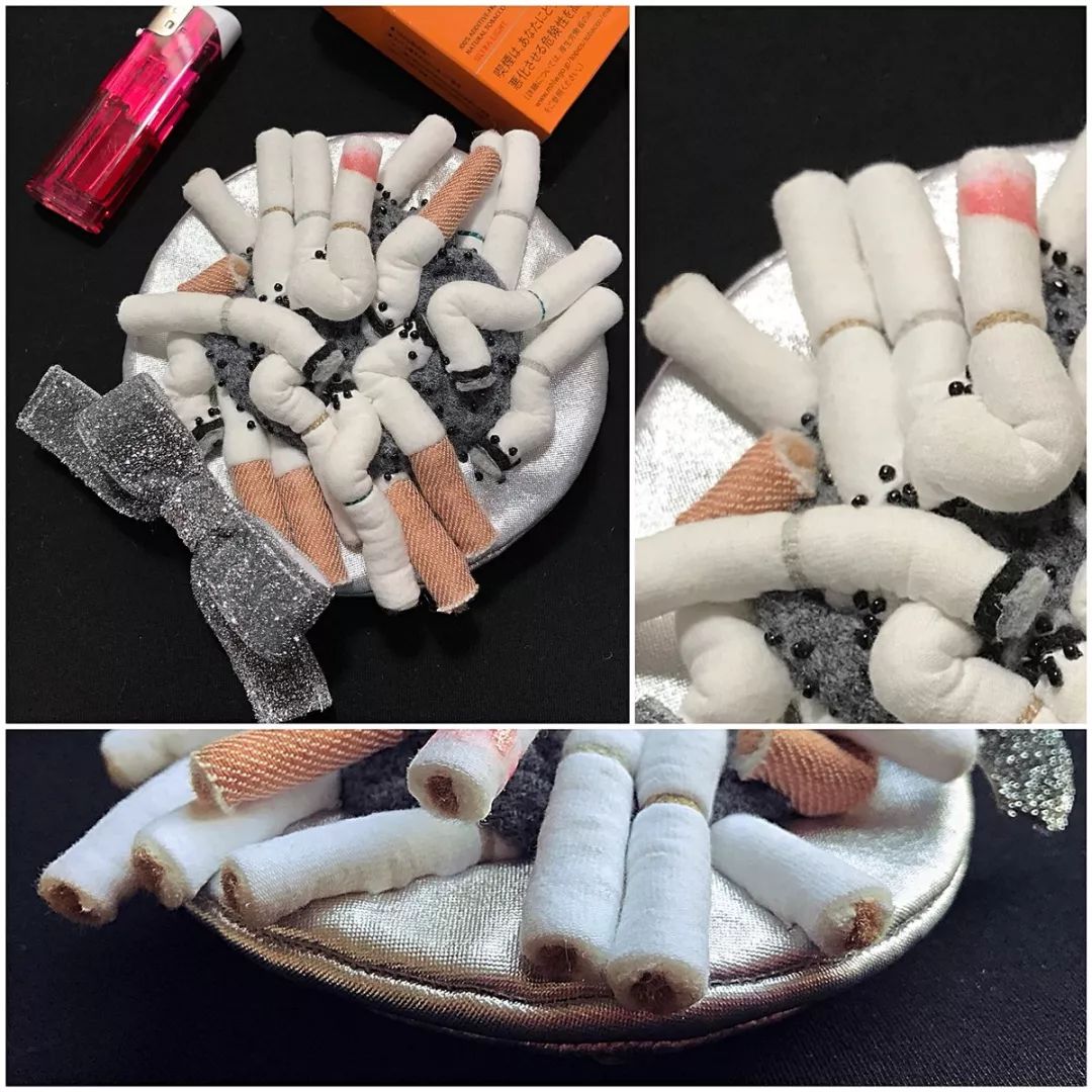 当教室的黑板做成包包 emmm烟灰缸 很逼真的树懒包包 接下来是吃货