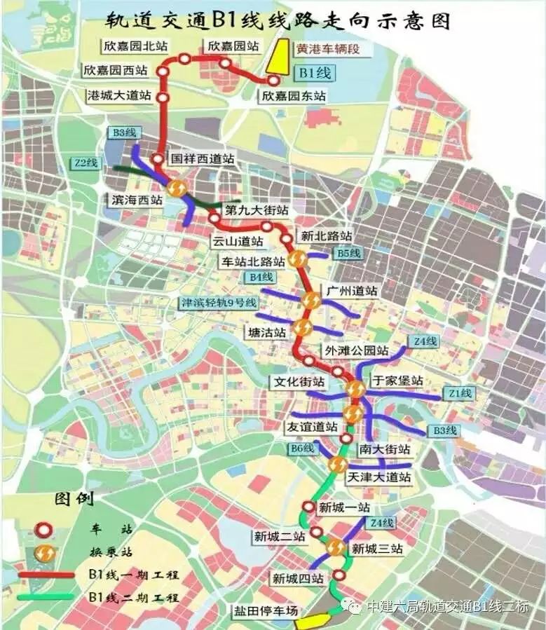 滨海新区b5地铁线路图图片
