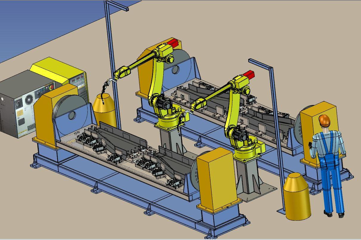 跟踪和全方位焊接,提高了焊接效率和焊接质量;自主研发的焊缝跟踪装置