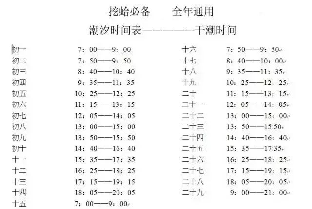 曹妃甸大鱼潮汐表图片