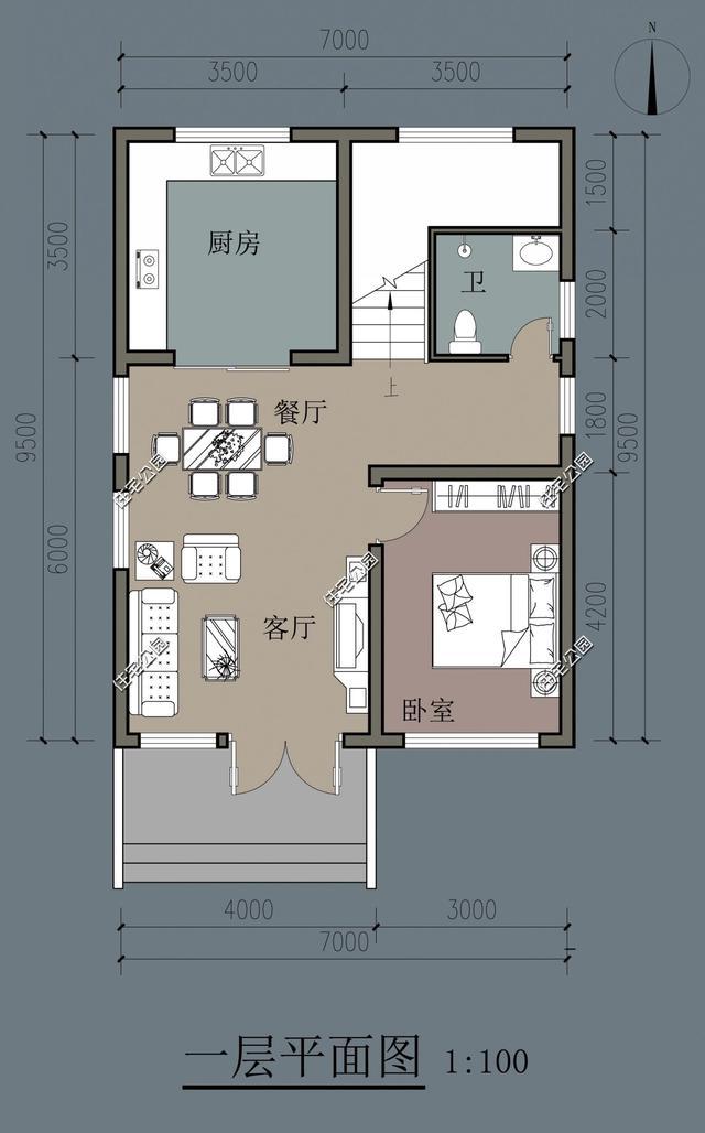 7×9米佔地77平農村小戶型,3層樓造價40萬,這樣的設計才實用