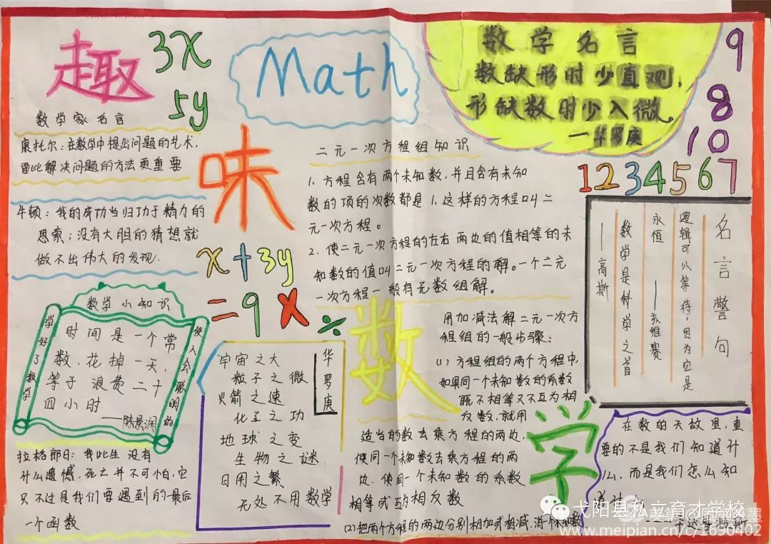 还做成了手抄报!七年级的这个活动有点帅.