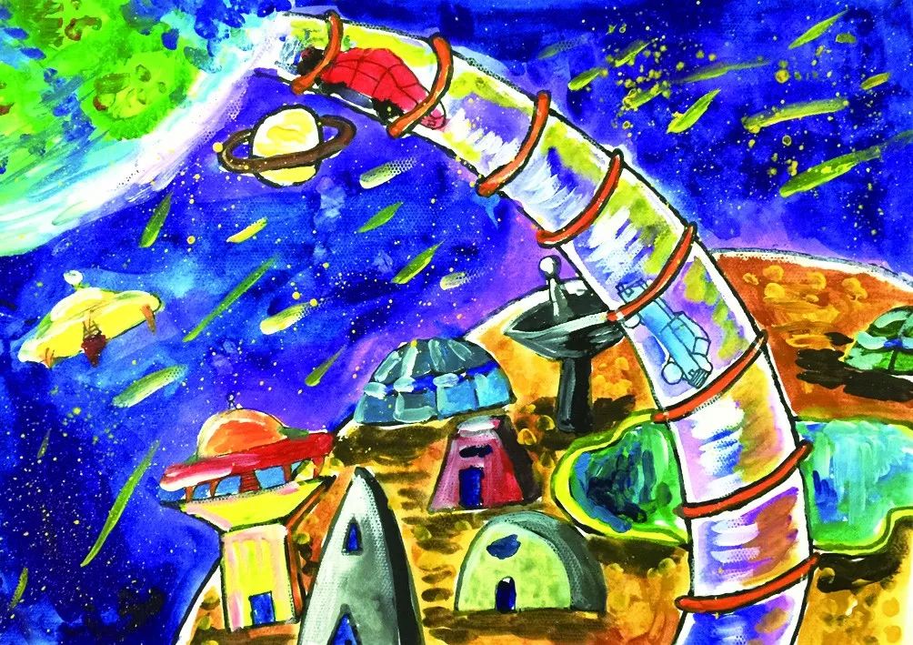 奇思妙想的少儿科幻绘画作品