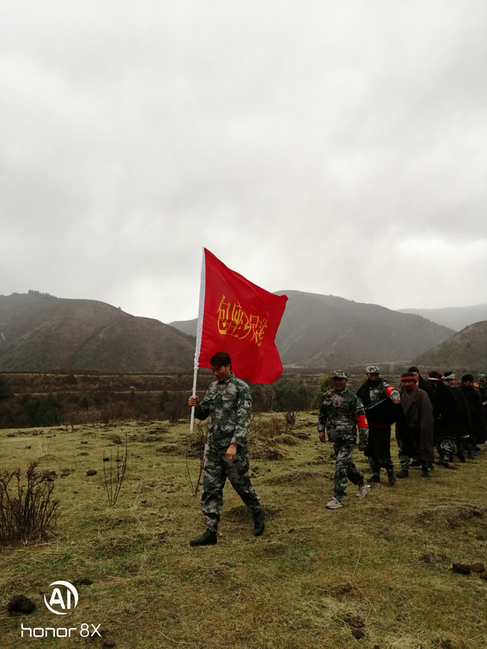 包座乡开展民兵边界巡逻及整组训练