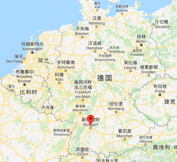 斯图加特所在地理位置(图截自google earth)结果有时候是非常可笑的.