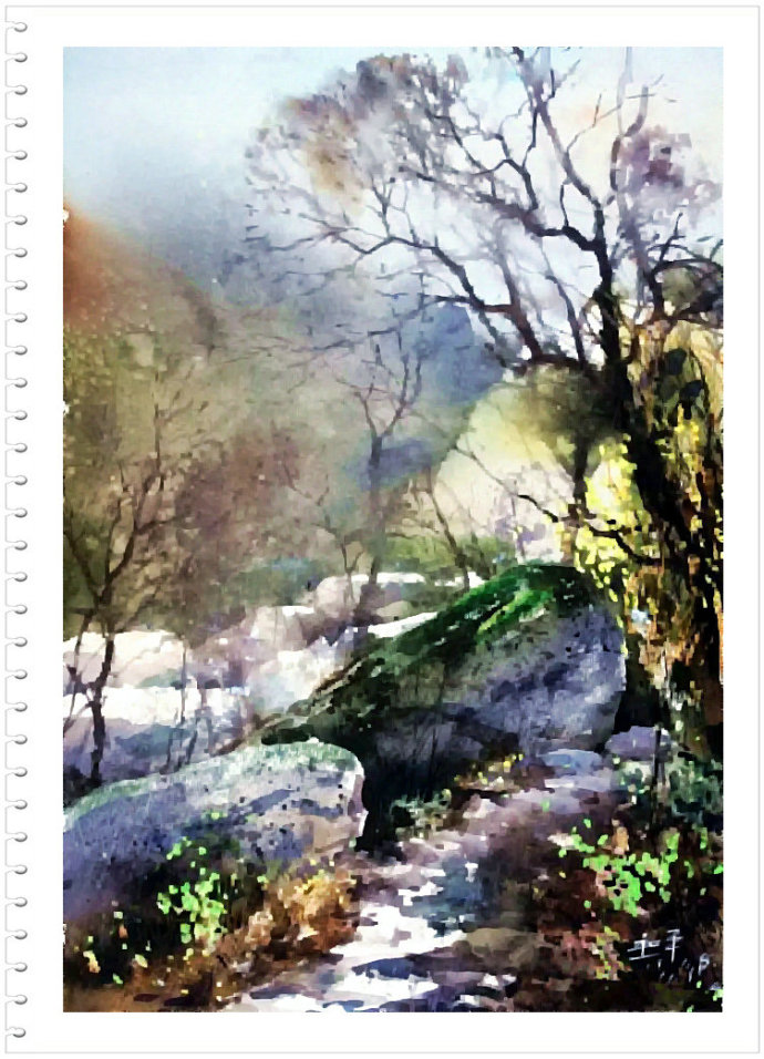 崂山春色 -- 中国画家苏和平水彩画作品赏析