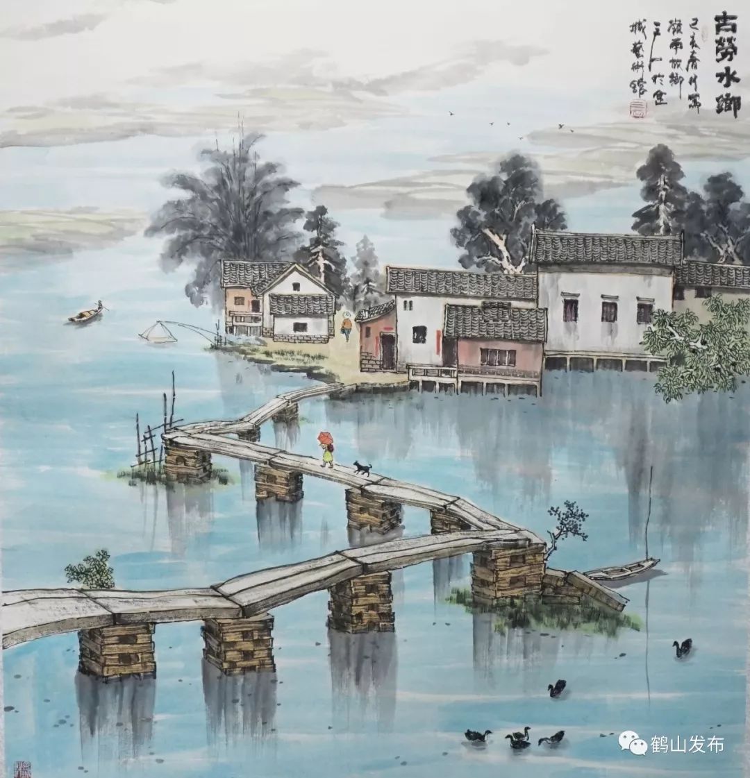 靓这个美术师把鹤山那些地方画下来了有你熟悉的吗