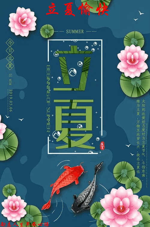 今日立夏把最美好的祝福送给您