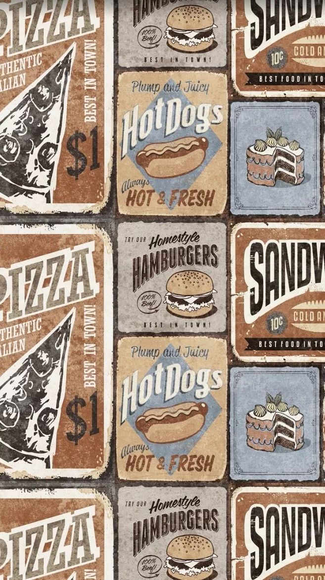 5月4复古拼贴壁纸原图更新自取不谢