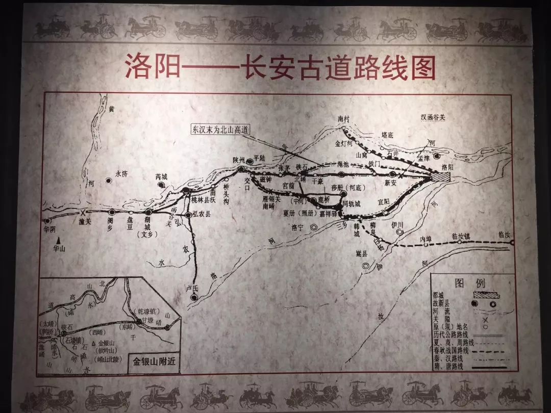 洛阳—长安古道线路图