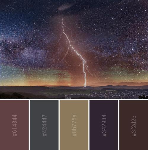一组实用配色方案!绝美夜空版