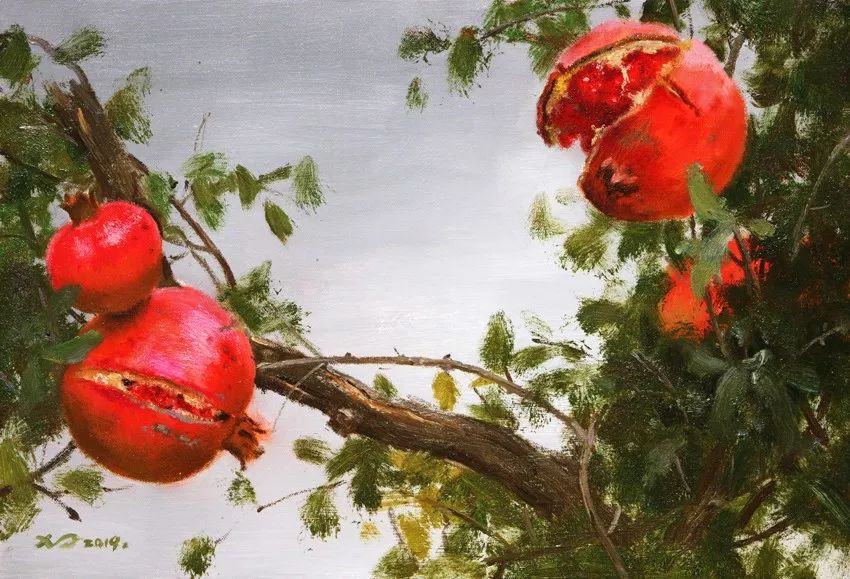 40x60cm2018年榴实图系列之一一三邢军71姚风,生于1991.4.
