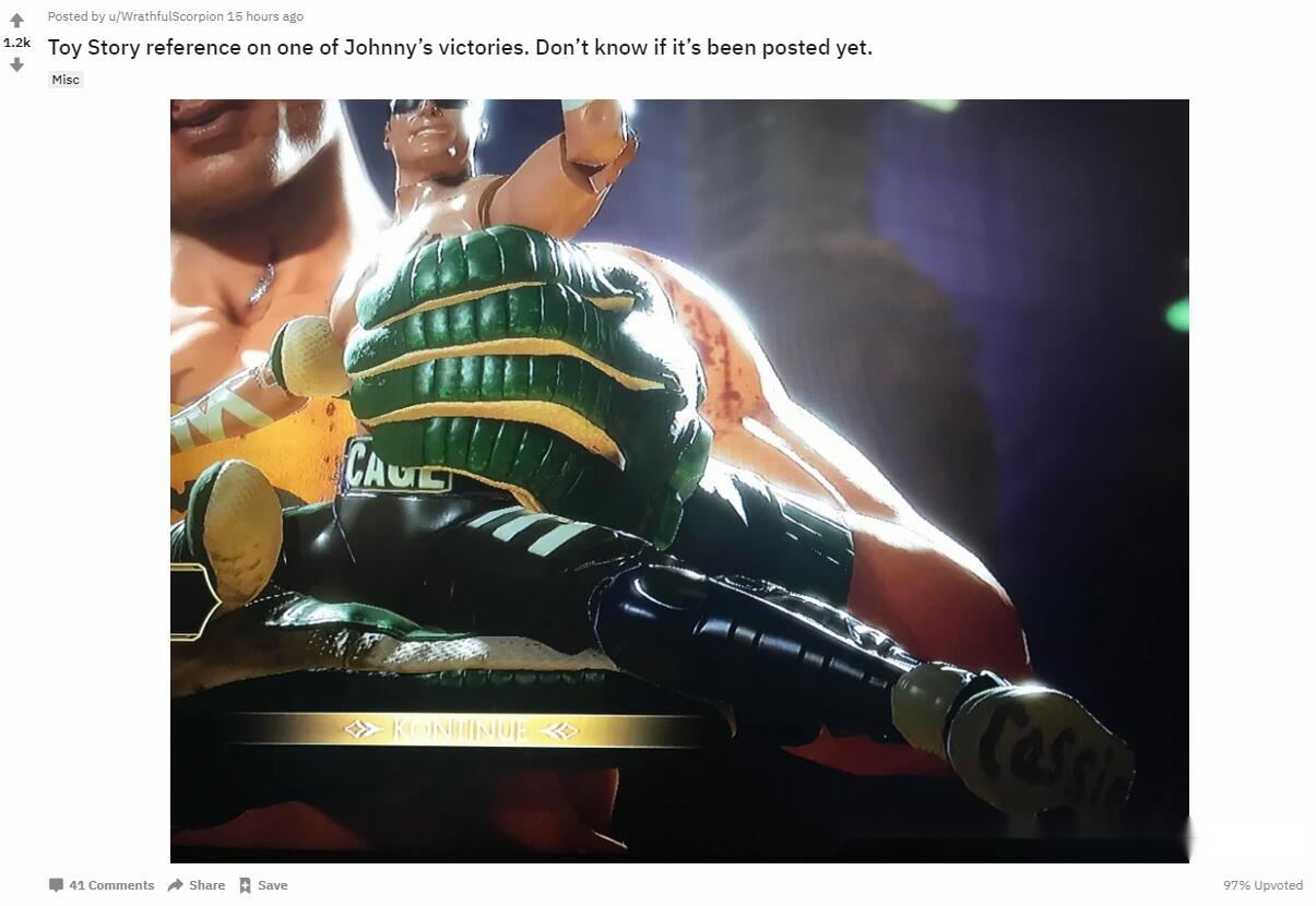 《真人快打11》还暗藏了《玩具总动员》彩蛋_cage