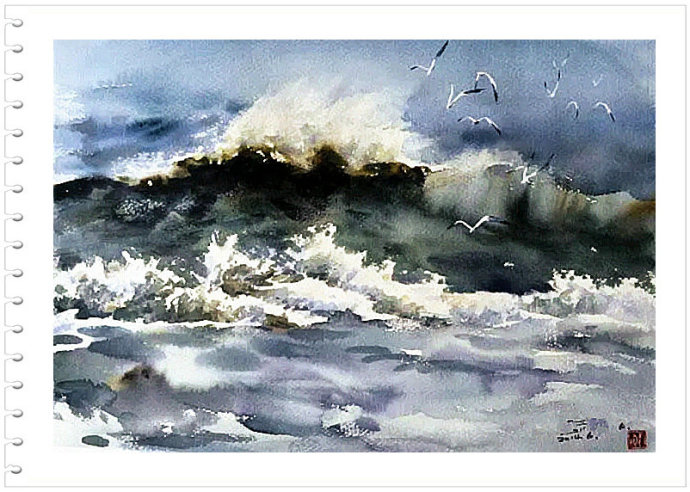 崂山春色 -- 中国画家苏和平水彩画作品赏析