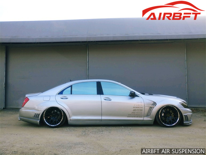 低趴案例奔驰w221改装气动避震悬挂魅力姿态韩国改装精品