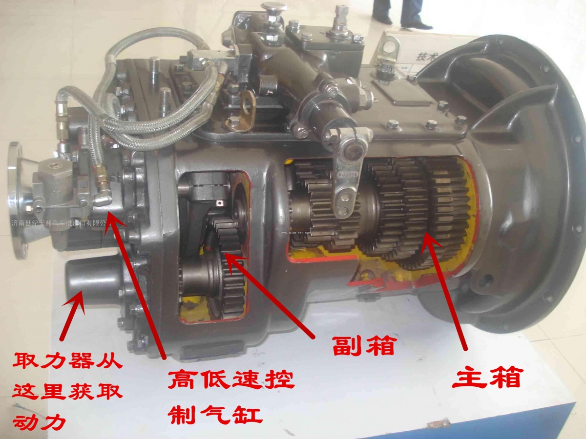 重汽豪沃取力器分解图图片