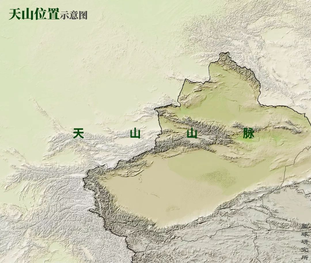 新疆天山山脉地形图图片